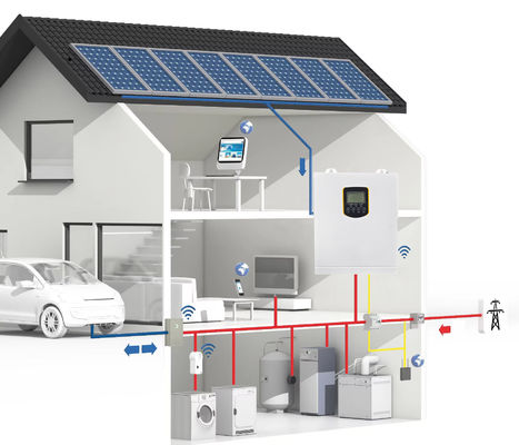 2.5KW 24V Single Phase Hybrid Solar Inverter Pure Sine Wave MPPT With Lithium Support